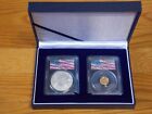 2001 1 of 1440 Gold and Silver Eagle Set PCGS WTC World Trade Center 911