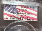2001 WTC PCGS MS69 Barcode 5 Gold Eagle Ground Zero Recovery World Trade 9 11
