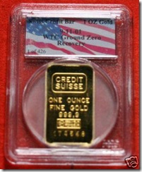 wtc coins 1 of 426 wtc 1 oz gold  WTC Suisse Gold Bar