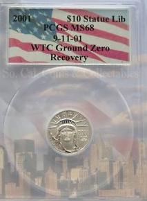 wtc 10 eagle plat  $10 Platinum Eagle 2001 MS68