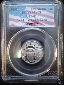 wtc 25 eagle plat  $25 Plat. Eagle 2001