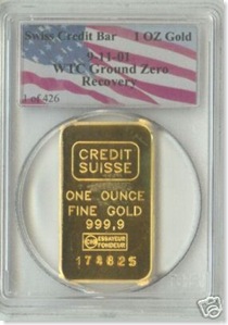 wtc coins 1 of 426 wtc 1 oz gold  1 oz. Gold bar 1 of 426