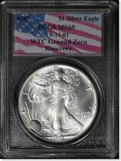 wtcsilver  1987 Silver $1 MS69 