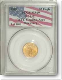 wtc coins 1000  1999 $5 1 of 1000