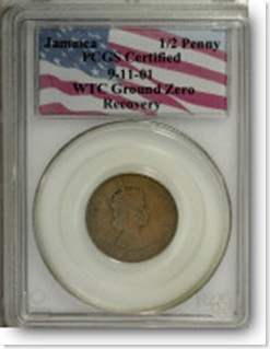wtc-jamaica-coins 1961 Jamaica Halfpenny WTC