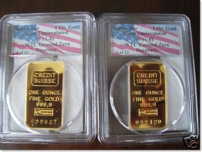 wtc coin set 1 of 12  1 of 12 Swiss Gold Bar ?
