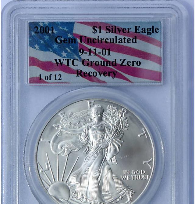 1 of 12 $1 silver eagle 2001