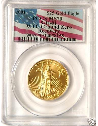 MS70 WTC $25 gold coin