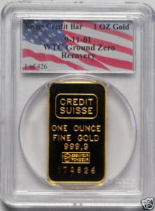 1 oz gold bar wtc